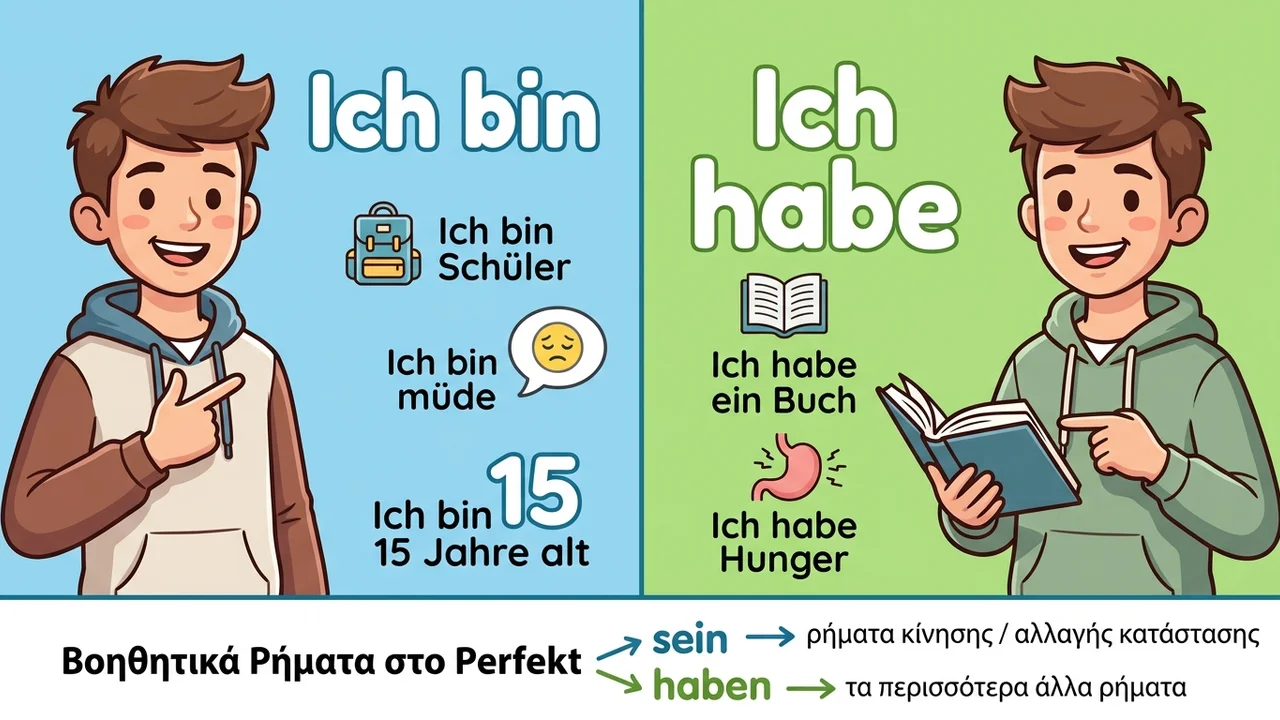 Ich bin" vs "Ich habe": Η διαφορά στα Γερμανικά